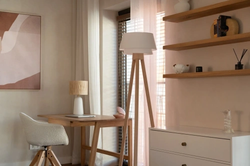 Интерьер кабинета в стиле ваби-саби