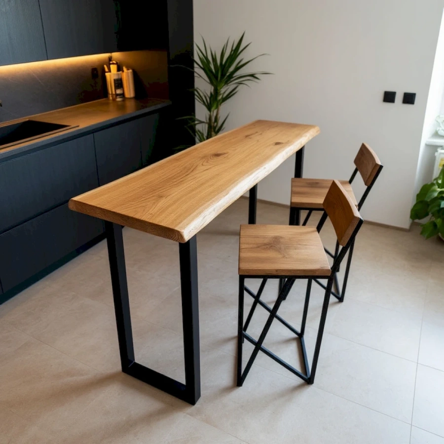 барный стол из слэба карагача изготовление на заказ