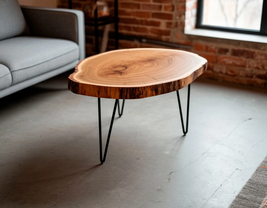 Различные уникальные спилы дерева (вяз, дуб, ясень) для изготовления эксклюзивных столешниц для оформления лофт интерьера Art.1252.523