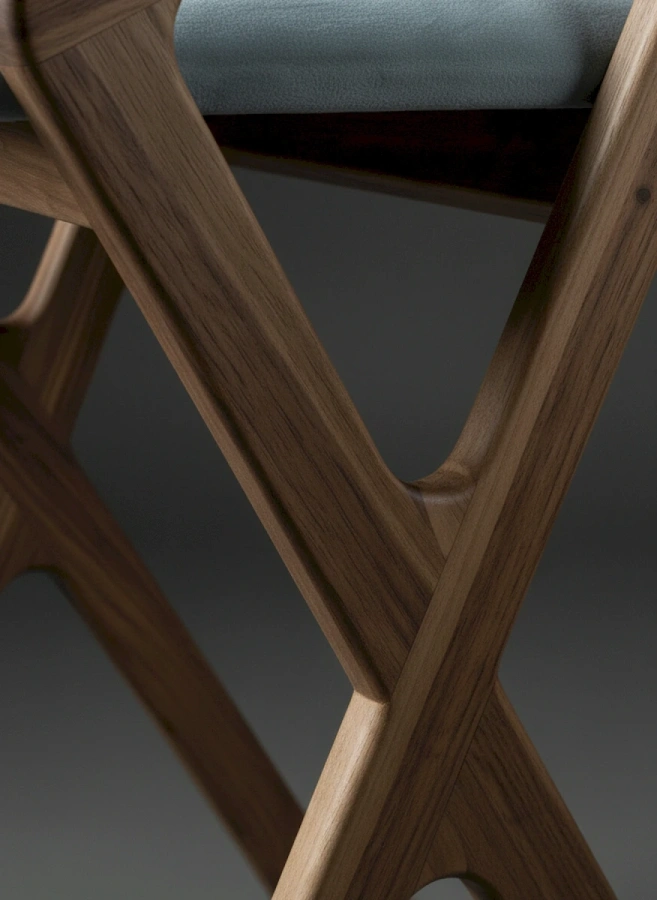 Качество изготовления барного стула - деревянные соединения без видимого крепежа