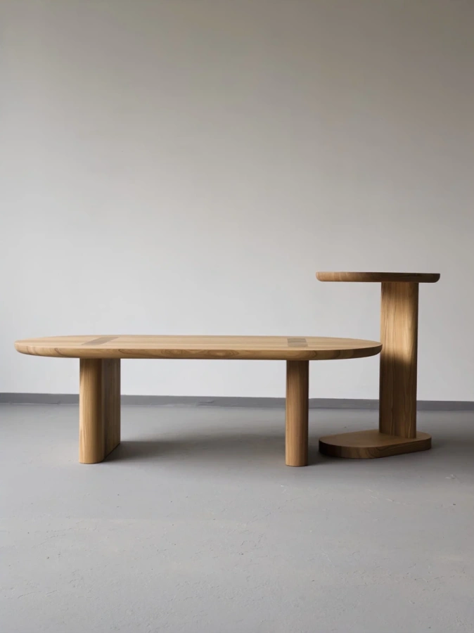 Композиция из овального журнального стола Друг и кофейного столика в гостиной