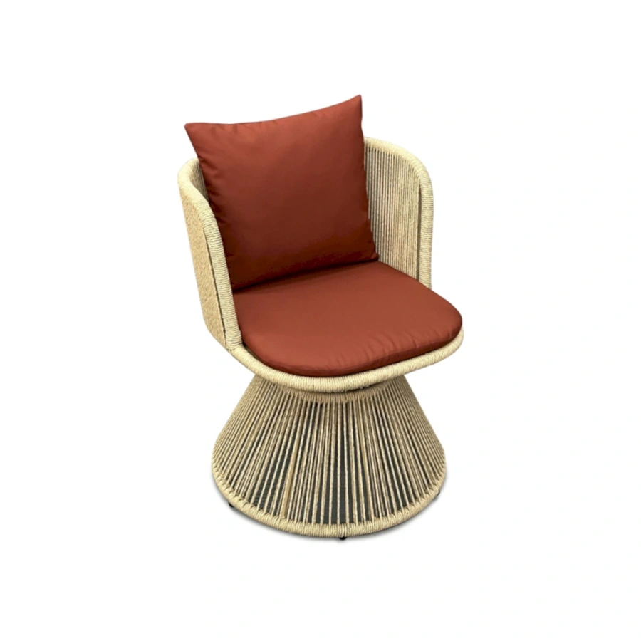 Плетёная садовая мебель кресло с вращающимся механизмом универсальное Бакара