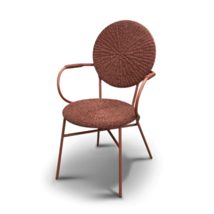 Элегантный плетёный стул с металлическим каркасом Дуглас для дома и бизнеса