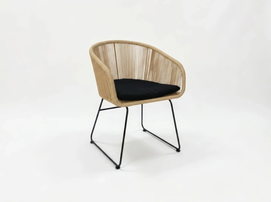 Кресло садовое металлический каркас и мягкая подушка Амбер