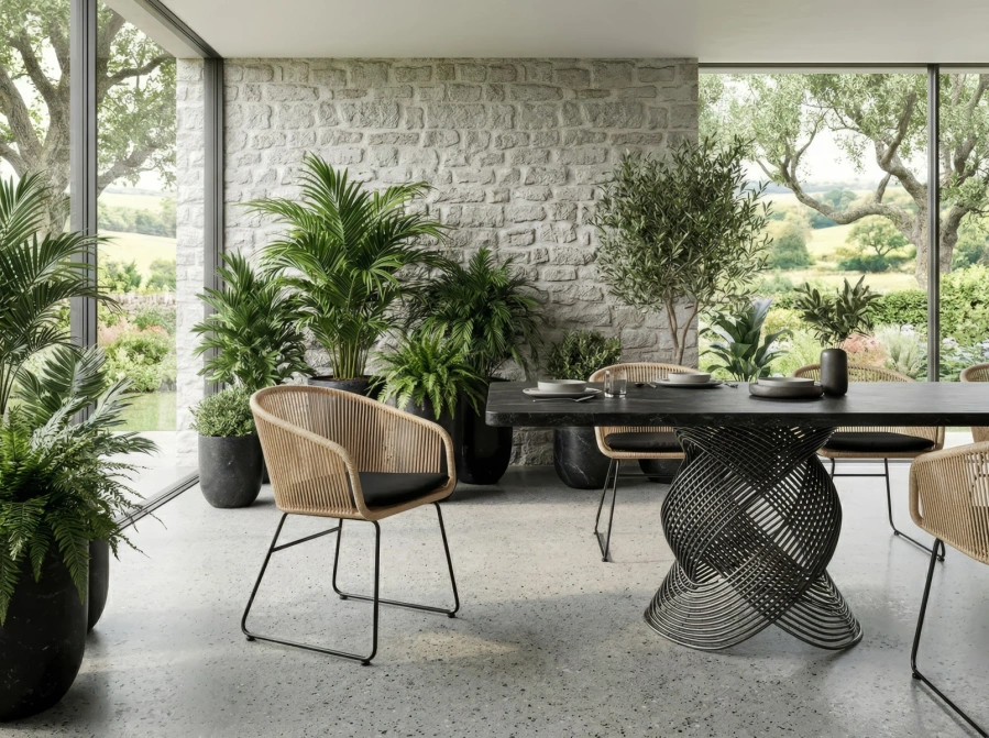 Кресло садовое металлический каркас плетение ротанг Амбер