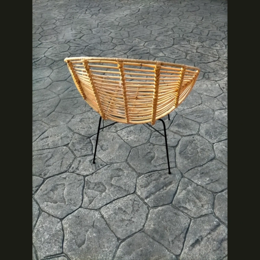 Кресло садовое ротанг с обволакивающей спинкой и сиденьем