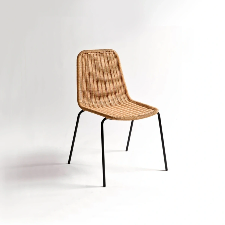 Штабелируемый стул из искусственного ротанга купить для кафе и ресторана Рест вид спереди