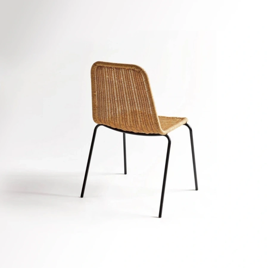Плетёный стул на металлокаркасе штабелируемый — дизайн Rest