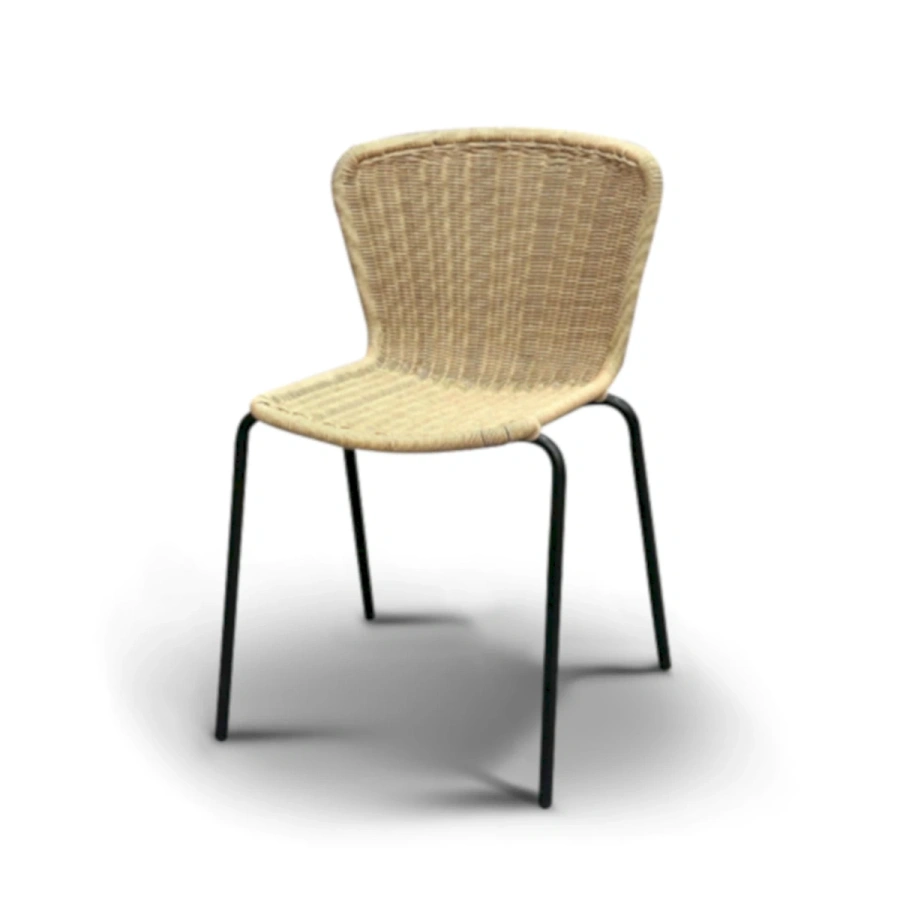 Стул на металлокаркасе штабелируемый плетение ротанг