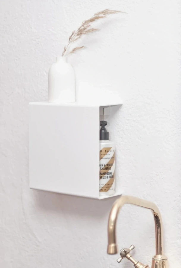 Двухуровневая металлическая полка MyOry Solly над мойкой