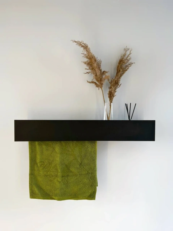 Металлическая полка MyOry Towel Lotax с вешалкой для полотенца