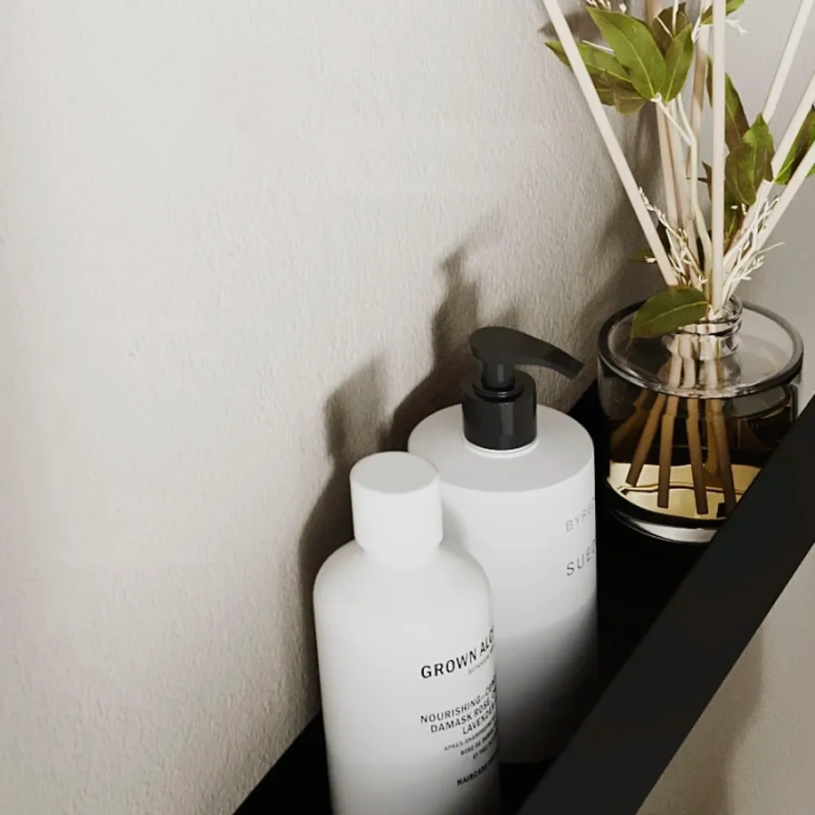 полка MyOry Serene – можно разместить флакончики с шампунем или баночки со специями