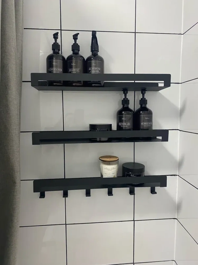 Комплект из 3-х полок MyOry Vivid с бортиками, одна полка с крючками