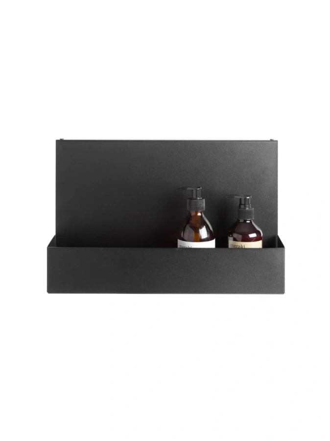 Черная влагостойкая полка для душевых кабин MyOry Shower One