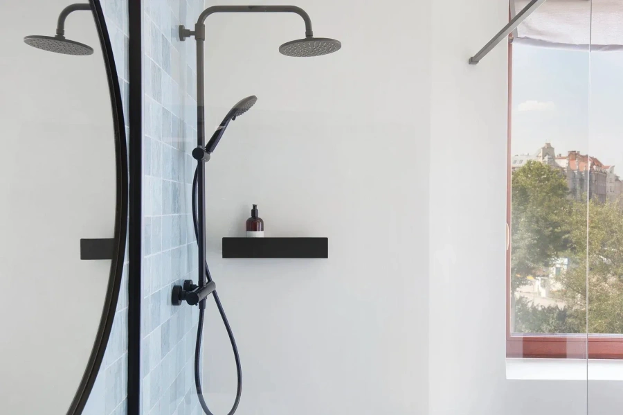 Металлическая полка MyOry Baseinv | Для душевой | Влагостойкая