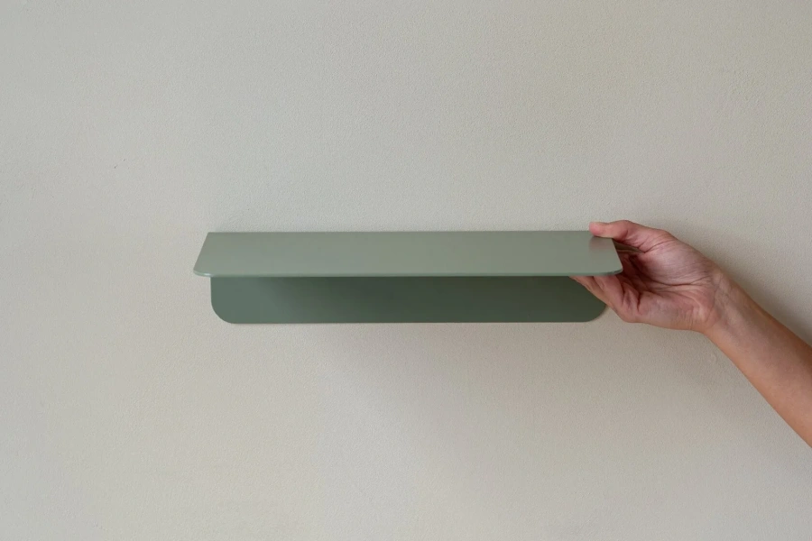 Цвет металлической полки MyOry Thin Inverse по выбору заказчика. Зеленый