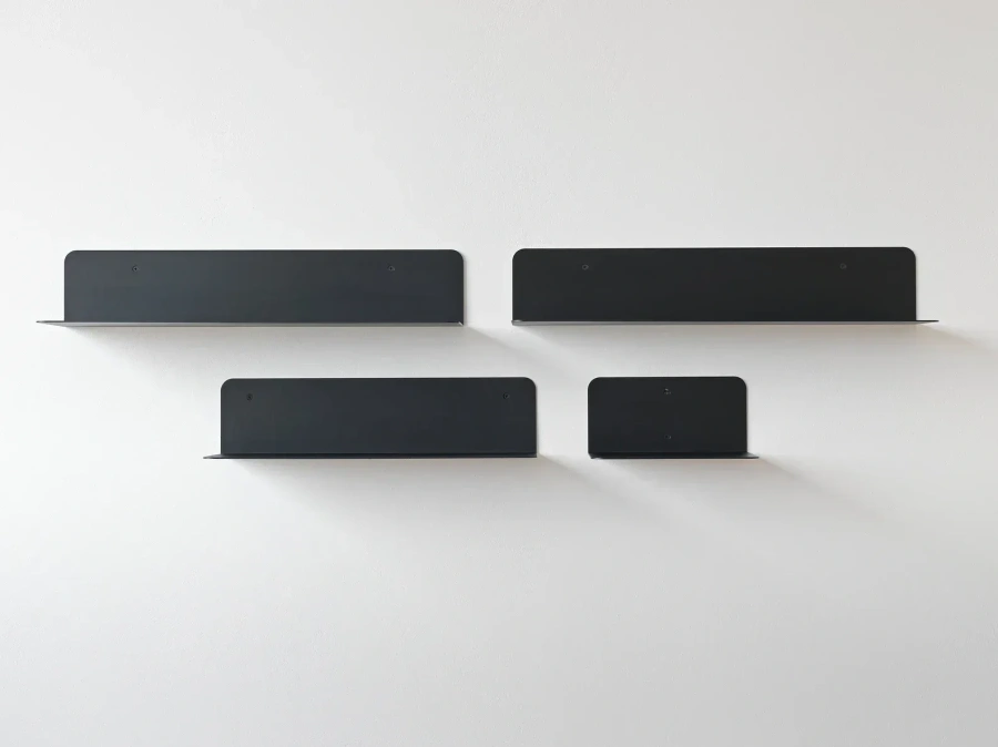 Набор минималистичных полок MyOry Thin из гнутого металла. Для спальни, ванной, кухни, гостиной