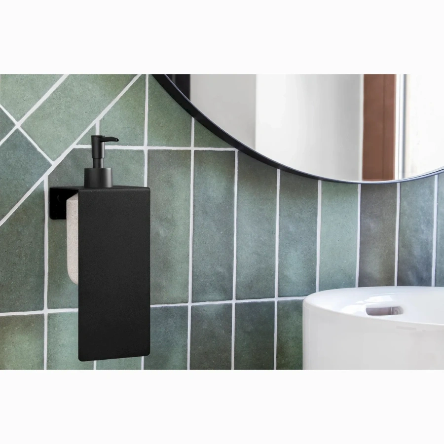 Металлический держатель для диспенсера MyOry Disp черного цвета для ванной и туалета