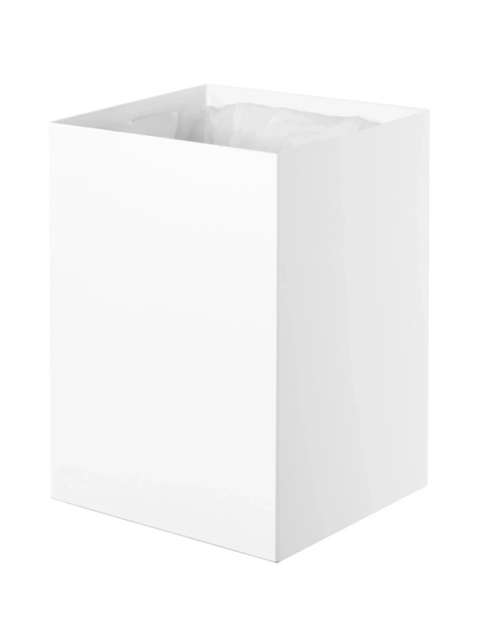 Металлическое белое ведро для мусора MyOry TrashBox Three 20х20х30см