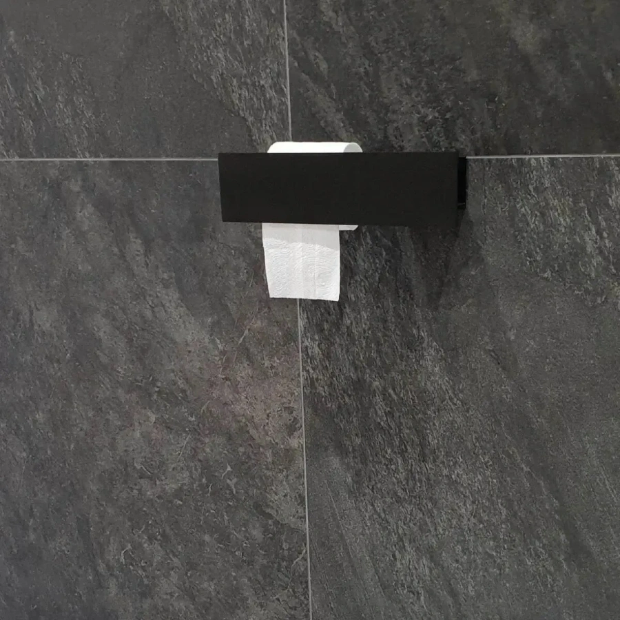 Черная глубокая полка комби MyOry ToiletPaper Hold1 для туалетной бумаги