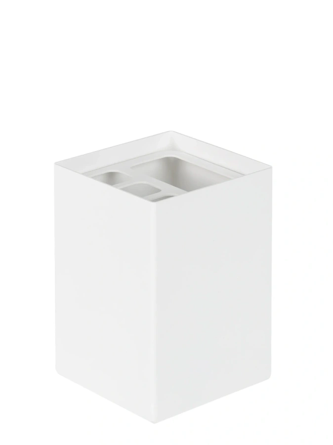 Органайзер белый из металла MyOry Cup Three для зубных щёток | Аксессуар для ванной 