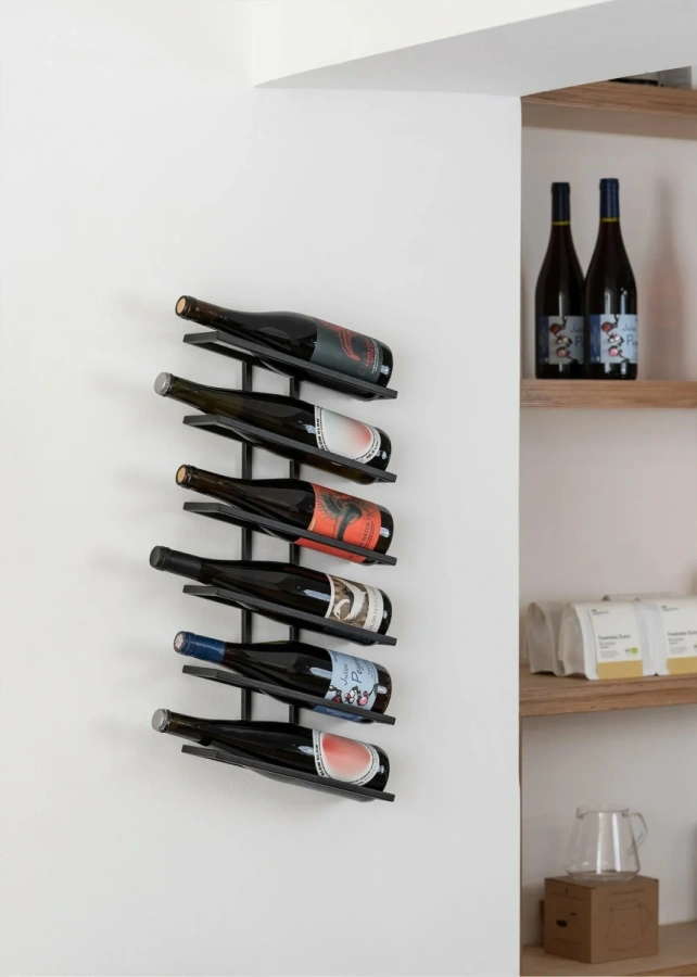 Металлический настенный держатель MyOry Bottle для 6 бутылок в стиле лофт