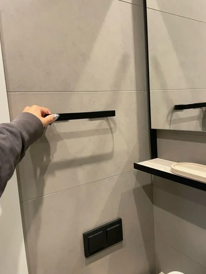 Металлическая вешалка MyOry TowelMar для полотенец длиной 25 см. Стили: лофт, минимализм