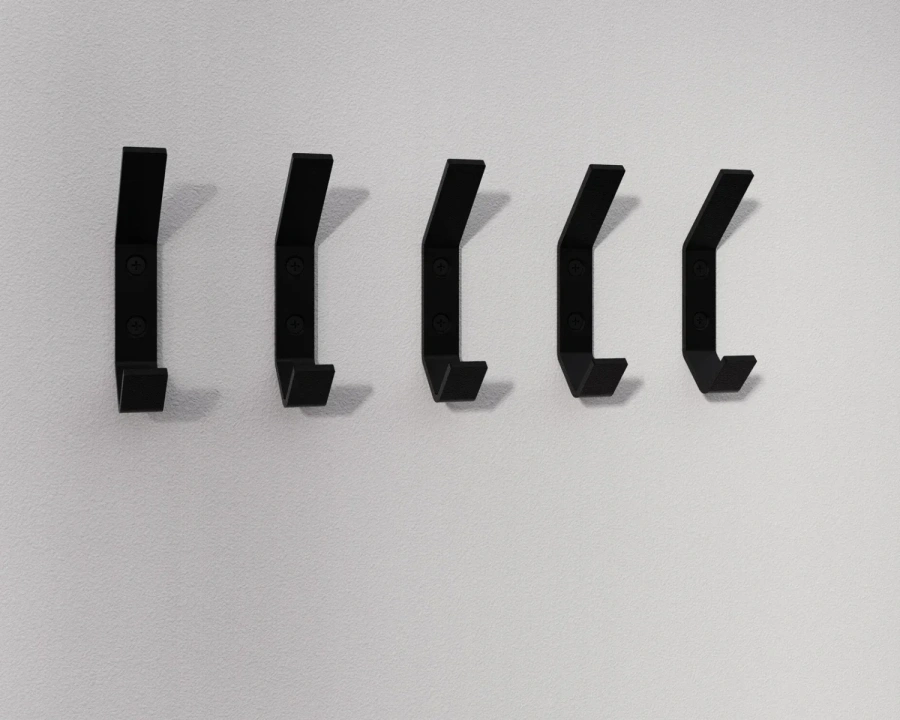 Металлические крючки MyOry Ex для одежды в стильной прихожей минимализм