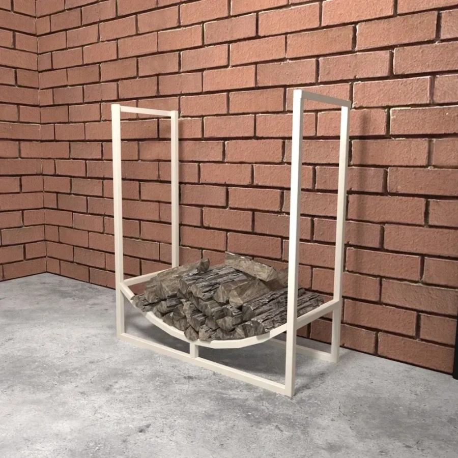 Металлическая дровница для хранения дров MyOry Ambi. Для камина, бани, улицы. Устойчива к влаге и механическим повреждениям