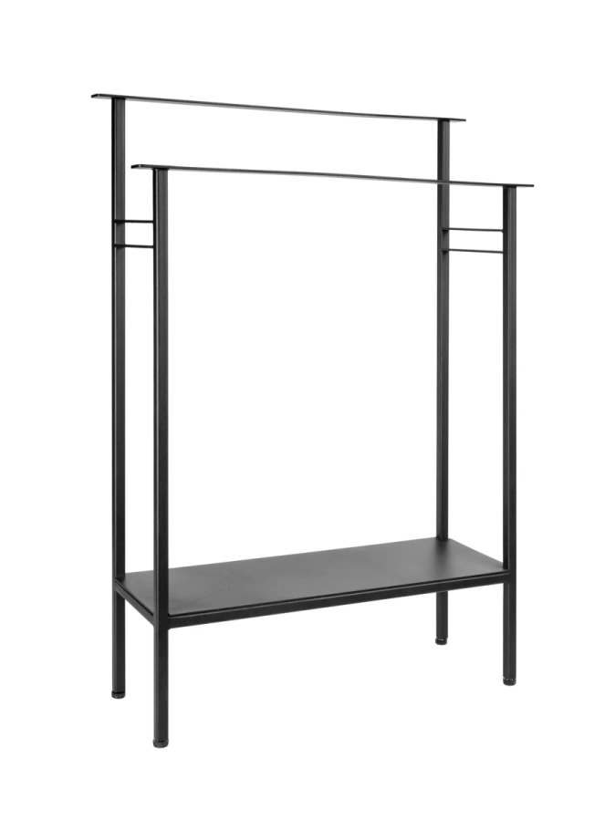 Черная этажерка-органайзер MyOry Kuo, сушилка для белья 80×20×80 см