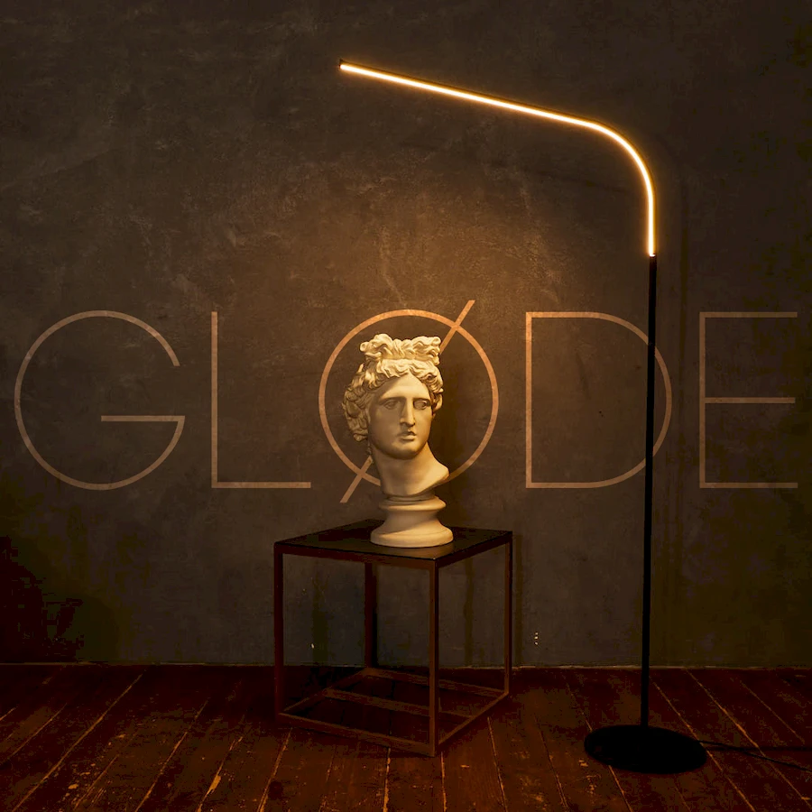 Современный LED торшер JoyLumen в интерьере ресторана для создания акцентного освещения