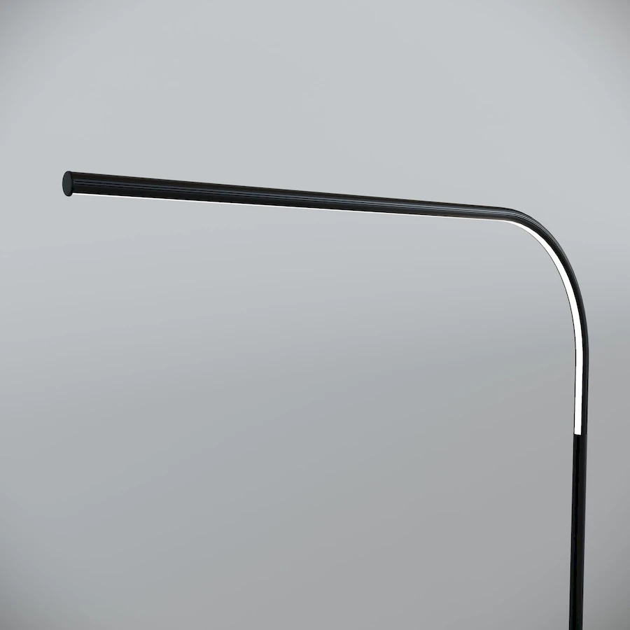 Крупный план белого рассеивателя и светодиодной ленты торшера JoyLumen