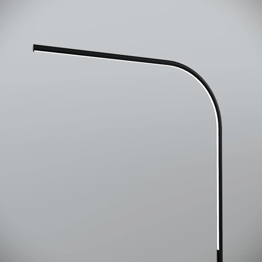 Продуманный угол изгиба торшера JiroLumin, обеспечивающий эффективное распределение света без слепящего эффекта