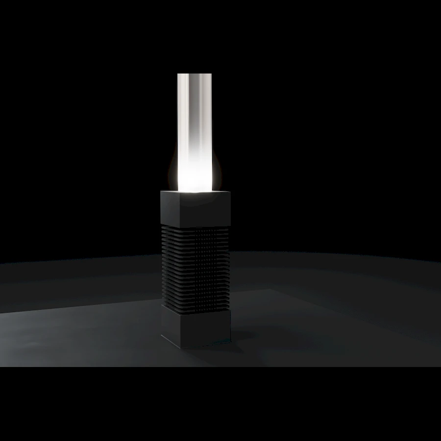 Крупный план рассеивателя торшера LightSabre, обеспечивающего свет без бликов