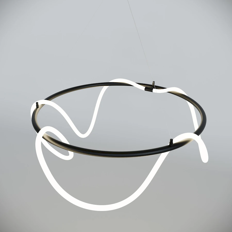 Потолочные светильники. люстра черный производство glode "Anake ring -" идеальное решение для тех, кто хочет привнести особый шарм в свой интерьер. Каталог мебели из России - AdtPro. Id-2